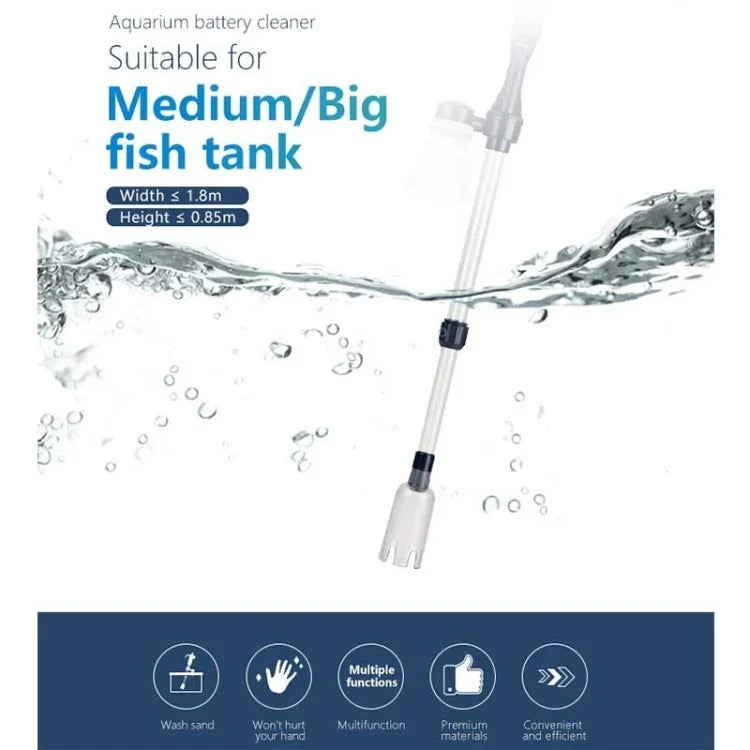 Filtro de Água Eléctrico Multifuncional Ajustável em Comprimento para Limpeza de Tanques de Peixes, Multifuncional