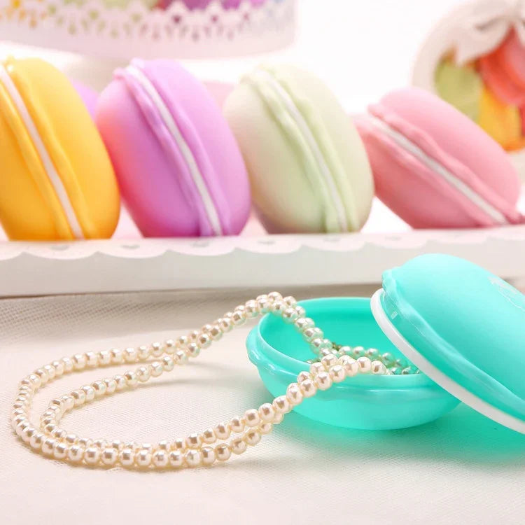 2 PCS Caixa de Armazenamento Portátil Estilo Macaron, Entrega de Cor Aleatória, Macaron
