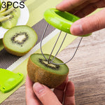 3 Descascadores de Kiwi Portáteis e Especiais ABS + Aço Inoxidável, Entrega de Cor Aleatória, 3 Descascadores de Kiwi