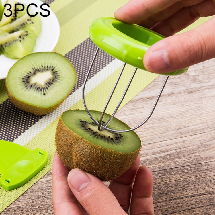 3 Descascadores de Kiwi Portáteis e Especiais ABS + Aço Inoxidável, Entrega de Cor Aleatória, 3 Descascadores de Kiwi