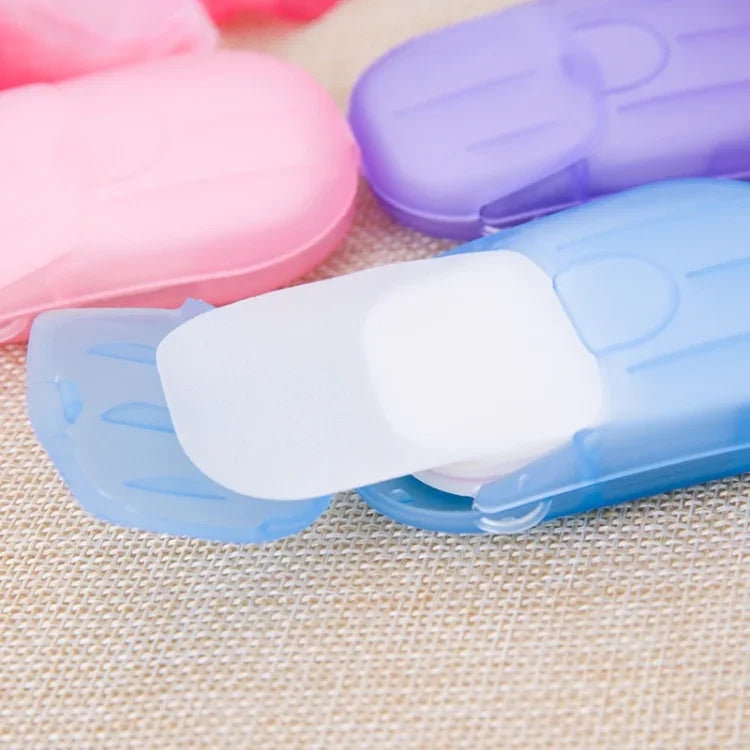 5 Unidades de Sabonete de Papel Mini Confetti Descartável Portátil para Viagem, Entrega de Cor Aleatória, 5 Unidades