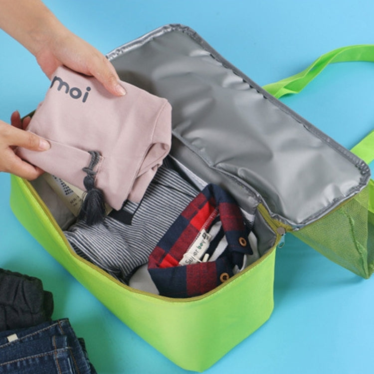 Portable Double Layer Mesh Sport Duffel Beach Picnic Shoulder Storage Bag Handbag, Double Layer Handbag(Blue), Double Layer Handbag(Green)