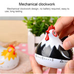 Temporizador Mecânico de Cozinha em Forma de Galinha com Contagem Decrescente de 60 Minutos, Gadget Decorativo para Casa, Entrega de Cor Aleatória, RB219
