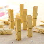 100pcs Mini Pregador Multifuncional de Bambu para Roupa, Foto, Papel, Varal de Lavandaria, Clip de Suspensão, Bambu