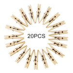 100pcs Mini Pregador Multifuncional de Bambu para Roupa, Foto, Papel, Varal de Lavandaria, Clip de Suspensão, Bambu