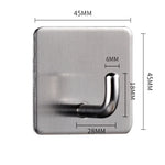 MYD-1038 Gancho Adesivo em Aço Inoxidável 304 para Cozinha e Casa de Banho, Suporte Multifuncional para Montagem na Parede Sem Furos, MYD-1038