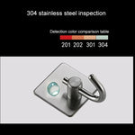 MYD-1038 Gancho Adesivo em Aço Inoxidável 304 para Cozinha e Casa de Banho, Suporte Multifuncional para Montagem na Parede Sem Furos, MYD-1038