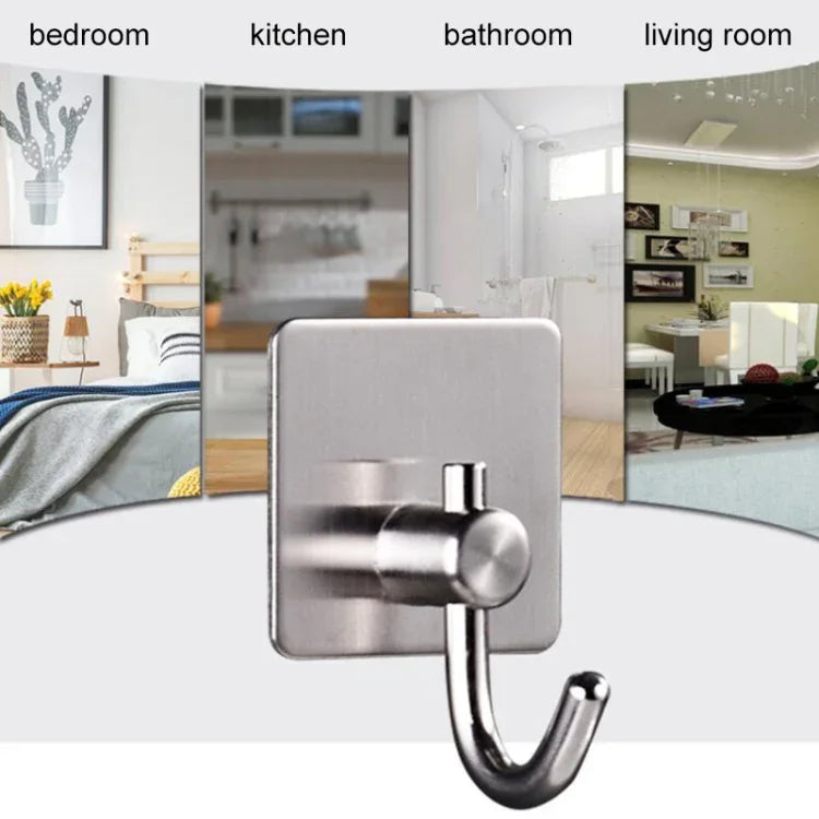 MYD-1038 Gancho Adesivo em Aço Inoxidável 304 para Cozinha e Casa de Banho, Suporte Multifuncional para Montagem na Parede Sem Furos, MYD-1038