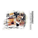 Álbum de Fotos Memorial de Crescimento Infantil com Capa de Couro Imitado Retro Tipo Folha Solta DIY Criatividade, Encadernação