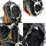 Um par de capas antiderrapantes para sapatos de escalada com 19 dentes, tamanho: M, 19 dentes tamanho M (preto), 19 dentes tamanho M (laranja)
