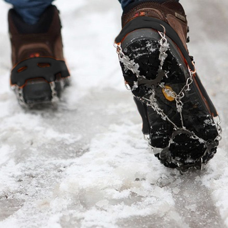 Um par de capas antiderrapantes para sapatos de escalada com 8 dentes, preto 8 dentes, laranja 8 dentes