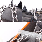 Um par de capas antiderrapantes para sapatos de escalada com 8 dentes, preto 8 dentes, laranja 8 dentes