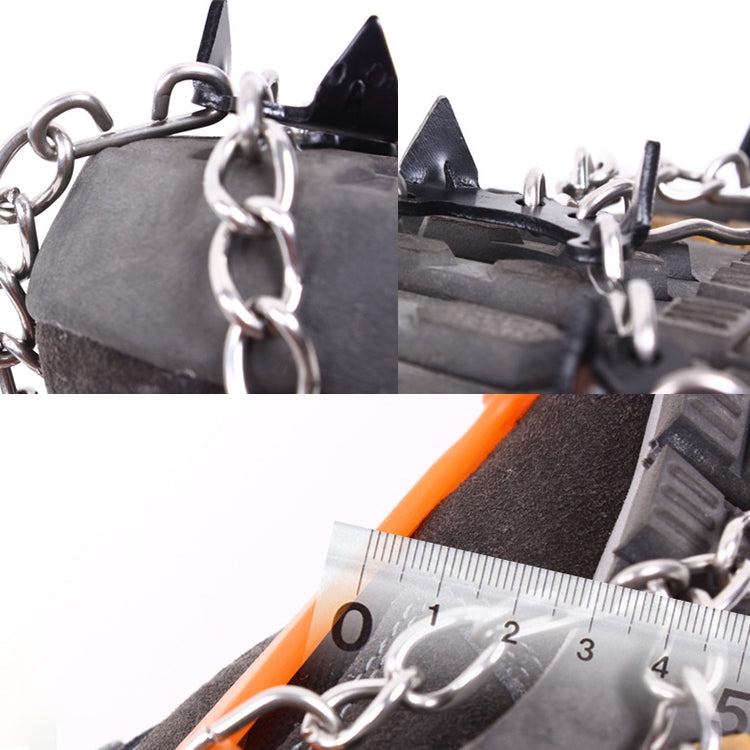Um par de capas antiderrapantes para sapatos de escalada com 8 dentes, preto 8 dentes, laranja 8 dentes