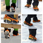 Um par de capas antiderrapantes para sapatos de escalada com 8 dentes, preto 8 dentes, laranja 8 dentes