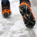Um par de capas antiderrapantes para sapatos de escalada com 8 dentes, preto 8 dentes, laranja 8 dentes