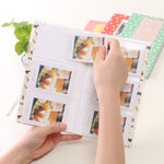 Mini Álbum de Fotos DIY Criativo de 3 polegadas, Padrão de Trevo de Quatro Folhas, Padrão de Muitas Árvores Secas, Padrão de Veado da Floresta, Padrão da Torre Eiffel, Padrão de Andorinha Pequena, Padrão Baymax