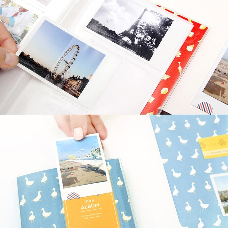 Mini Álbum de Fotos DIY Criativo de 3 polegadas, Padrão de Trevo de Quatro Folhas, Padrão de Muitas Árvores Secas, Padrão de Veado da Floresta, Padrão da Torre Eiffel, Padrão de Andorinha Pequena, Padrão Baymax
