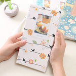 Mini Álbum de Fotos DIY Criativo de 3 polegadas, Padrão de Trevo de Quatro Folhas, Padrão de Muitas Árvores Secas, Padrão de Veado da Floresta, Padrão da Torre Eiffel, Padrão de Andorinha Pequena, Padrão Baymax