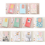 Mini Álbum de Fotos DIY Criativo de 3 polegadas, Padrão de Trevo de Quatro Folhas, Padrão de Muitas Árvores Secas, Padrão de Veado da Floresta, Padrão da Torre Eiffel, Padrão de Andorinha Pequena, Padrão Baymax