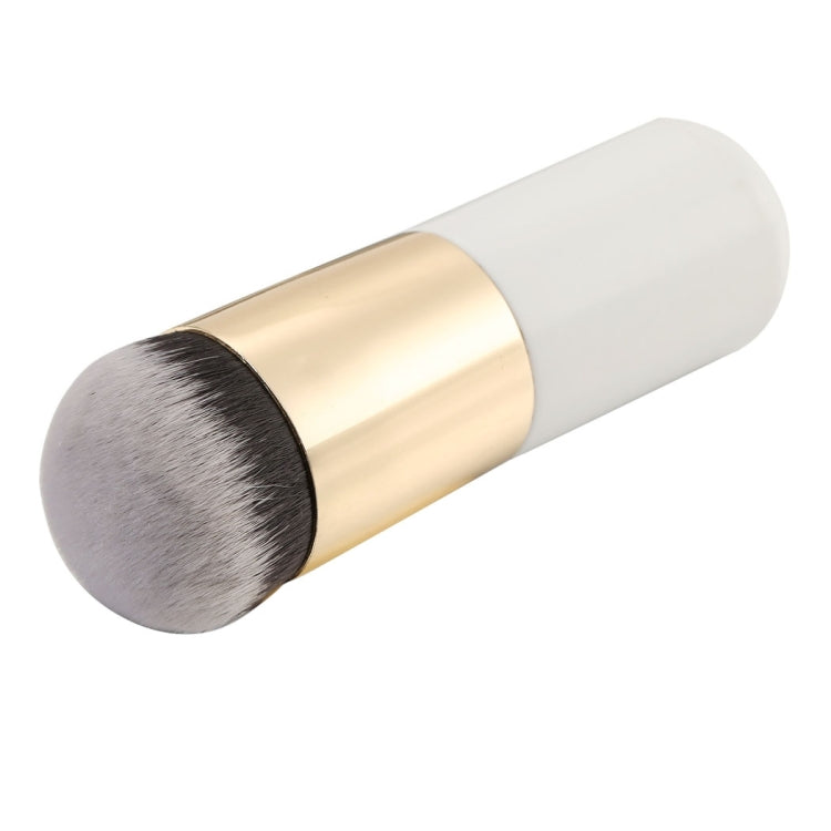 Pincéis de Maquilhagem com Cabo Curto de Madeira, Cabeça Redonda Grande para Base em Pó, Pincel Redondo Cheio, Ferramentas para BB Cream, Cabeça Redonda Grande Rosa, Cabeça Redonda Grande Branca