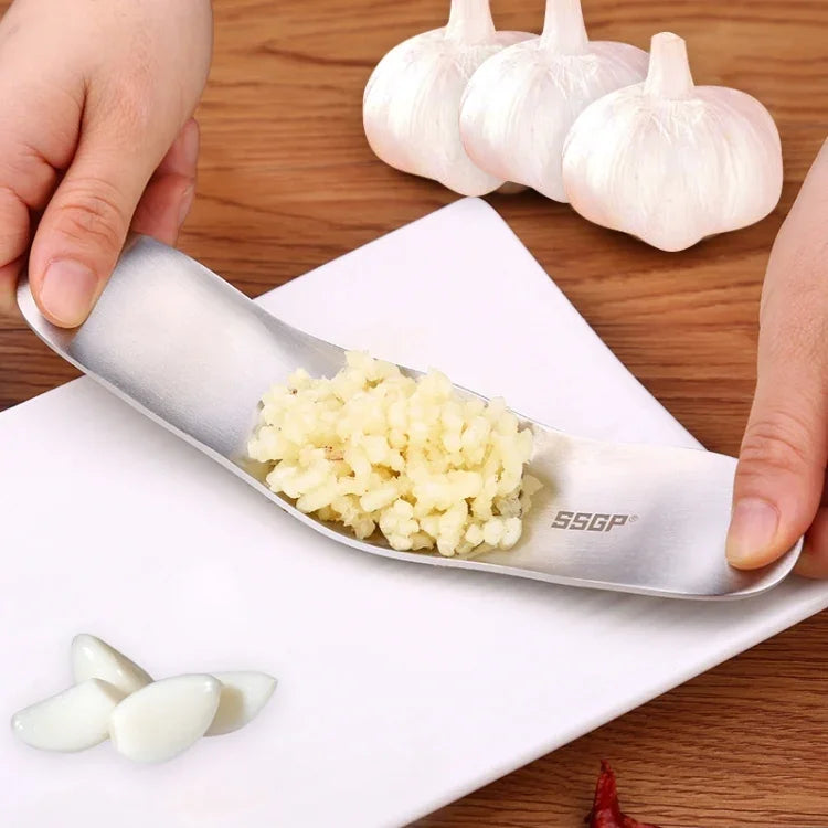 Espremedor de Alho Manual de Cozinha SSGP em Aço Inoxidável 304 com Textura Escovada