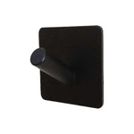 Gancho oblíquo preto em aço inoxidável para casa de banho, cabide não perfurado, Gancho oblíquo preto