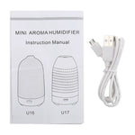 Mini humidificador em forma de cápsula de 5W com luz colorida, capacidade: 50ml, DC 5V, humidificador em forma de cápsula