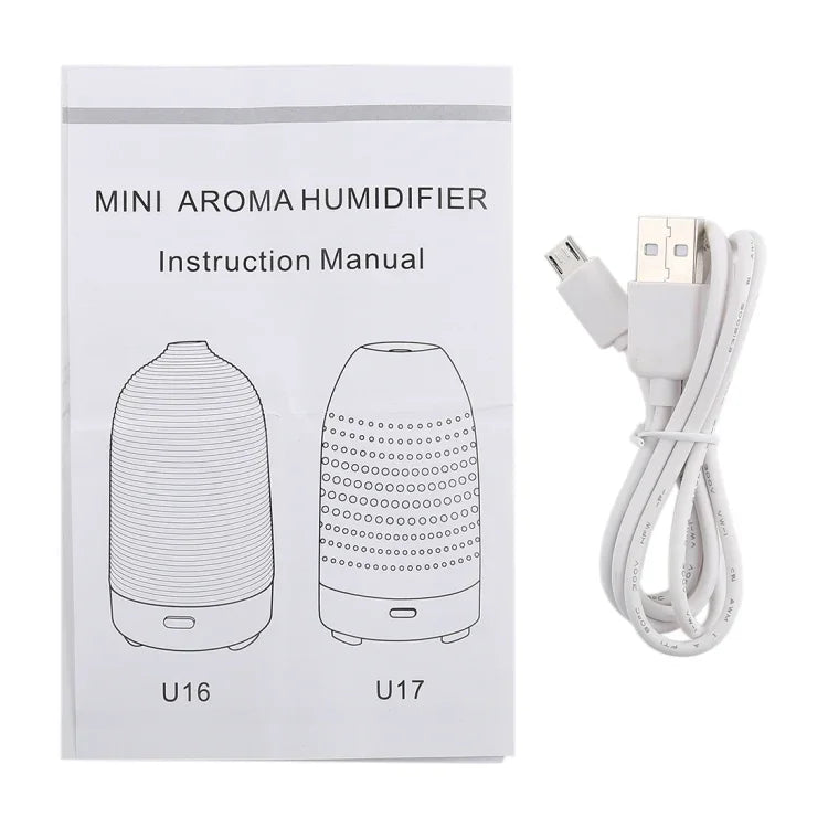 Mini humidificador em forma de cápsula de 5W com luz colorida, capacidade: 50ml, DC 5V, humidificador em forma de cápsula