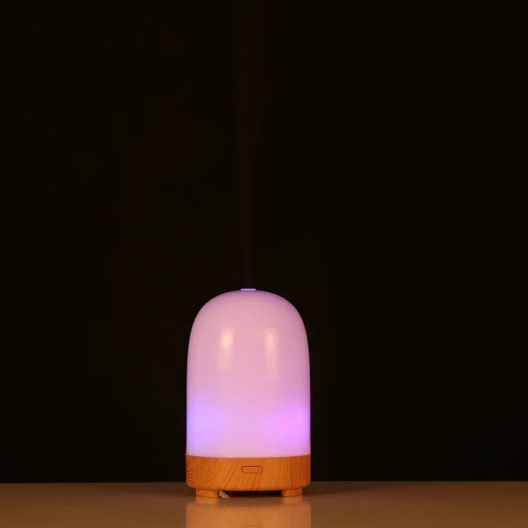 Mini humidificador em forma de cápsula de 5W com luz colorida, capacidade: 50ml, DC 5V, humidificador em forma de cápsula