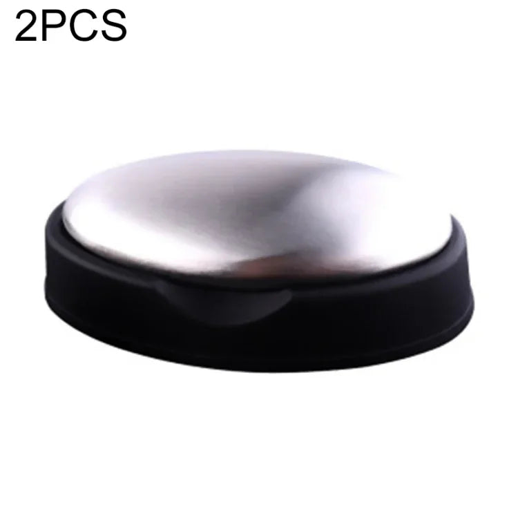 2 Unidades de Removedor de Odores Oval Portátil em Aço Inoxidável para Sabonete de Mão com Base, Entrega de Estilo Aleatório, Oval com Base