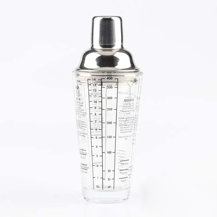 Conjunto de Ferramentas para Cocktail com Copo de Leite em Aço Inoxidável e Balança, Capacidade: 450ml, Coqueteleira 450ml