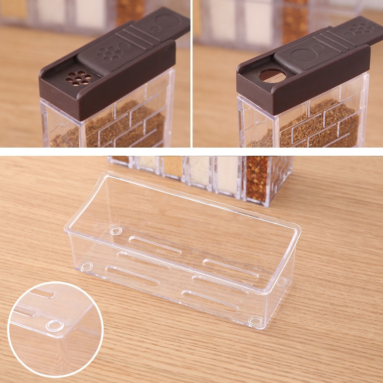 Conjunto de 6 Frascos de Condimentos de Cozinha com Abertura Bidirecional