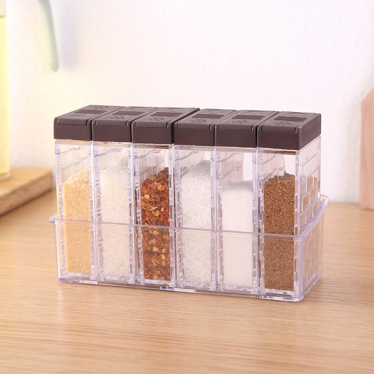 Conjunto de 6 Frascos de Condimentos de Cozinha com Abertura Bidirecional