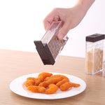 Conjunto de 6 Frascos de Condimentos de Cozinha com Abertura Bidirecional