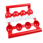 Útil máquina caseira para fazer almôndegas e bolinhas de peixe, ferramentas de cozinha, ABS vermelho