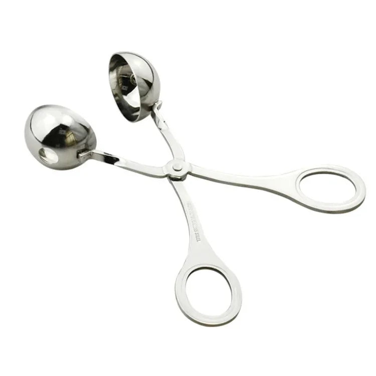 Molde para Almôndegas em Aço Inoxidável com Clip para Almôndegas Recheadas, Molde DIY para Bolas de Peixe e Arroz, Aço Inoxidável