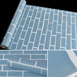 Papel de Parede Decorativo Criativo 3D Tijolo Mediterrânico, Adesivos para Parede de Quarto e Sala, Rolo de Papel de Parede Impermeável, Tamanho: 45 x 1000cm, Tijolo mediterrânico