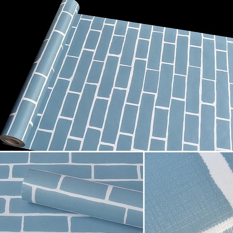 Papel de Parede Decorativo Criativo 3D Tijolo Mediterrânico, Adesivos para Parede de Quarto e Sala, Rolo de Papel de Parede Impermeável, Tamanho: 45 x 1000cm, Tijolo mediterrânico