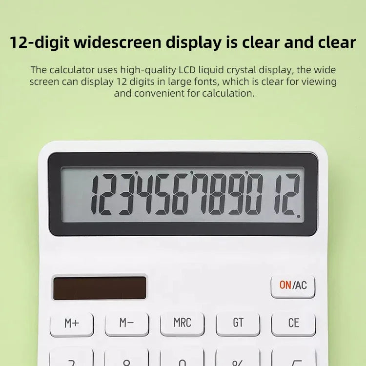 Calculadora de Arroz Original Xiaomi Youpin LEMO, Ecrã LED de 12 bits, Material ABS, Ângulo de 6 Graus, Calculadora de 12 bits