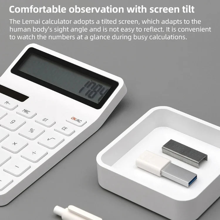 Calculadora de Arroz Original Xiaomi Youpin LEMO, Ecrã LED de 12 bits, Material ABS, Ângulo de 6 Graus, Calculadora de 12 bits