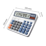Calculadora de Secretária OSALO OS-6815 com 12 Dígitos, Energia Solar e Dupla Alimentação, OS-6815