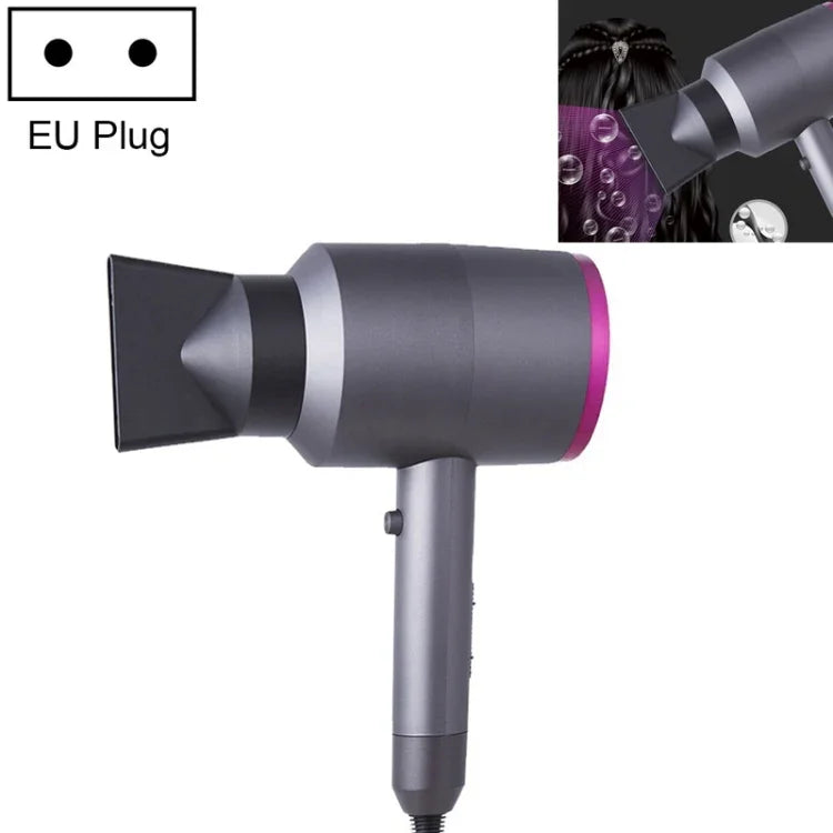 Secador de Cabelo Silencioso de Alta Potência para Uso Doméstico, Secador de Cabelo com Íons Negativos, Temperatura Constante Quente e Frio, Ficha UE, Ficha UE