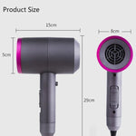 Secador de Cabelo Silencioso de Alta Potência para Uso Doméstico, Secador de Cabelo com Íons Negativos, Temperatura Constante Quente e Frio, Ficha UE, Ficha UE