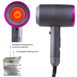 Secador de Cabelo Silencioso de Alta Potência para Uso Doméstico, Secador de Cabelo com Íons Negativos, Temperatura Constante Quente e Frio, Ficha UE, Ficha UE