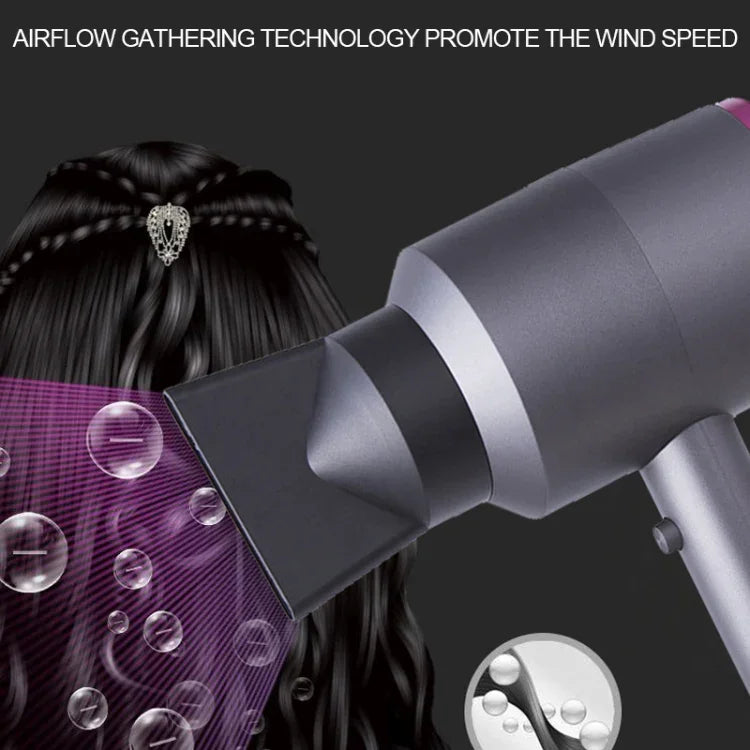 Secador de Cabelo Silencioso de Alta Potência para Uso Doméstico, Secador de Cabelo com Íons Negativos, Temperatura Constante Quente e Frio, Ficha UE, Ficha UE