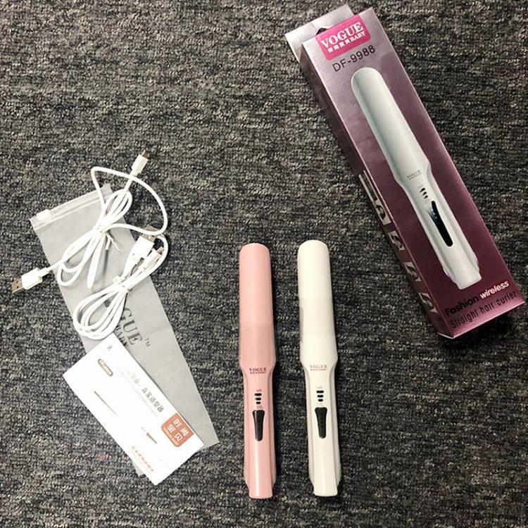 Alisador e Modelador de Cabelo Mini USB Sem Fios Recarregável, Dupla Função
