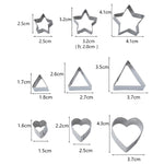 Conjunto de 24 Moldes de Biscoitos DIY em Aço Inoxidável Ferramentas de Cozedura Geométricas (Octógono), HC4340A, HC4340B, HC4340C