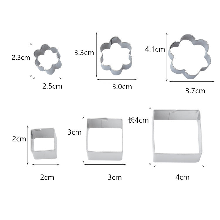 Conjunto de 24 Moldes de Biscoitos DIY em Aço Inoxidável Ferramentas de Cozedura Geométricas (Octógono), HC4340A, HC4340B, HC4340C