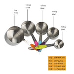 Conjunto de 10 colheres medidoras coloridas em aço inoxidável kn650, ferramenta para moldar bolos, 10 em 1 colher medidora (colorida)