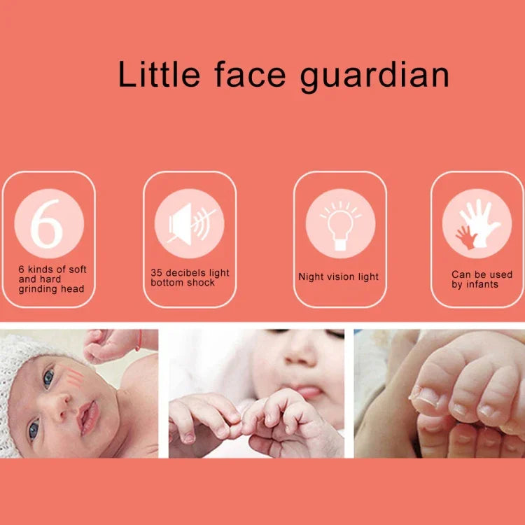 Aparador de Unhas para Bebé 6 em 1, Kit de Ferramentas com Dispositivo Elétrico de Manicure e Lixagem